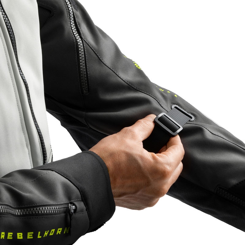 Veste moto Rebelhorn Hardy 3.0 noir-gris-jaune fluo
