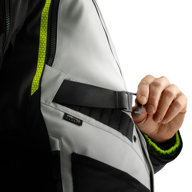 Veste moto Rebelhorn Hardy 3.0 noir-gris-jaune fluo