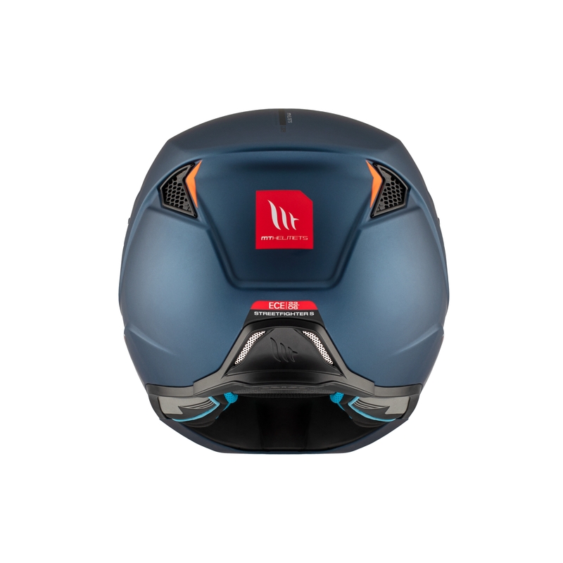 Casque jet avec masque MT Streetfighter SV S Solid A7 bleu mat avec visière iridium