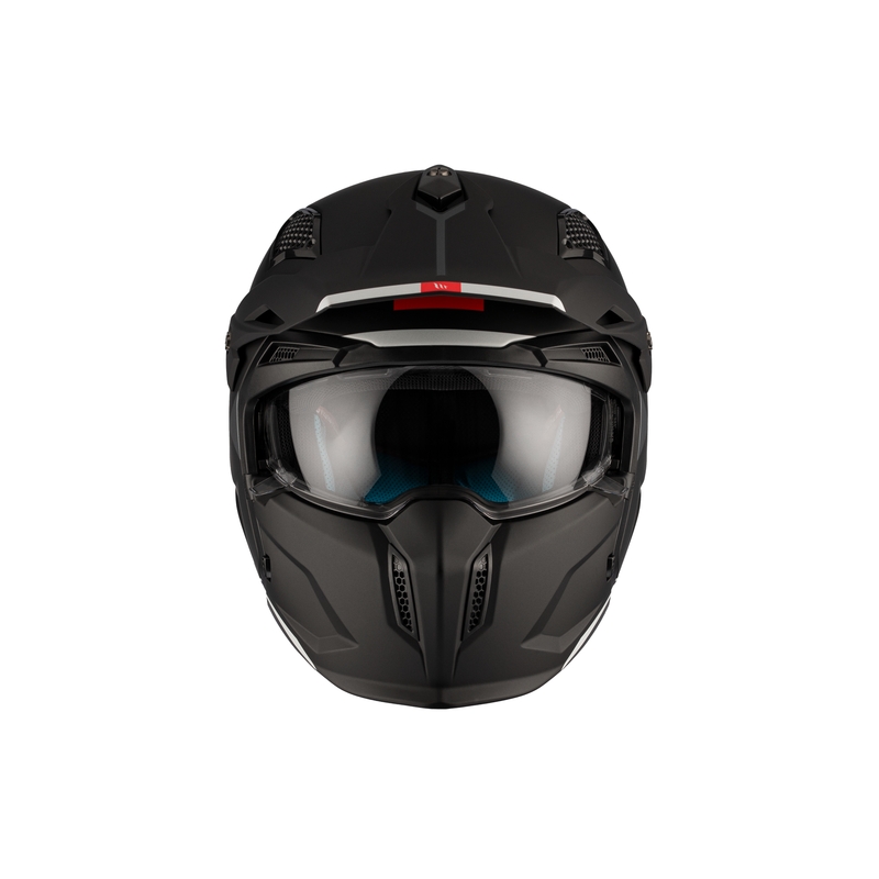 Casque jet avec masque MT Streetfighter SV S Solid A1 noir mat avec visière iridium