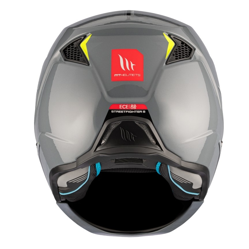 Casque jet avec masque MT Streetfighter SV S Solid A22 gris brillant avec visière iridium