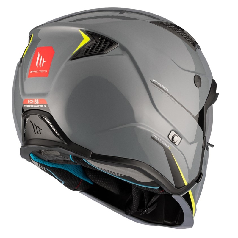 Casque jet avec masque MT Streetfighter SV S Solid A22 gris brillant avec visière iridium