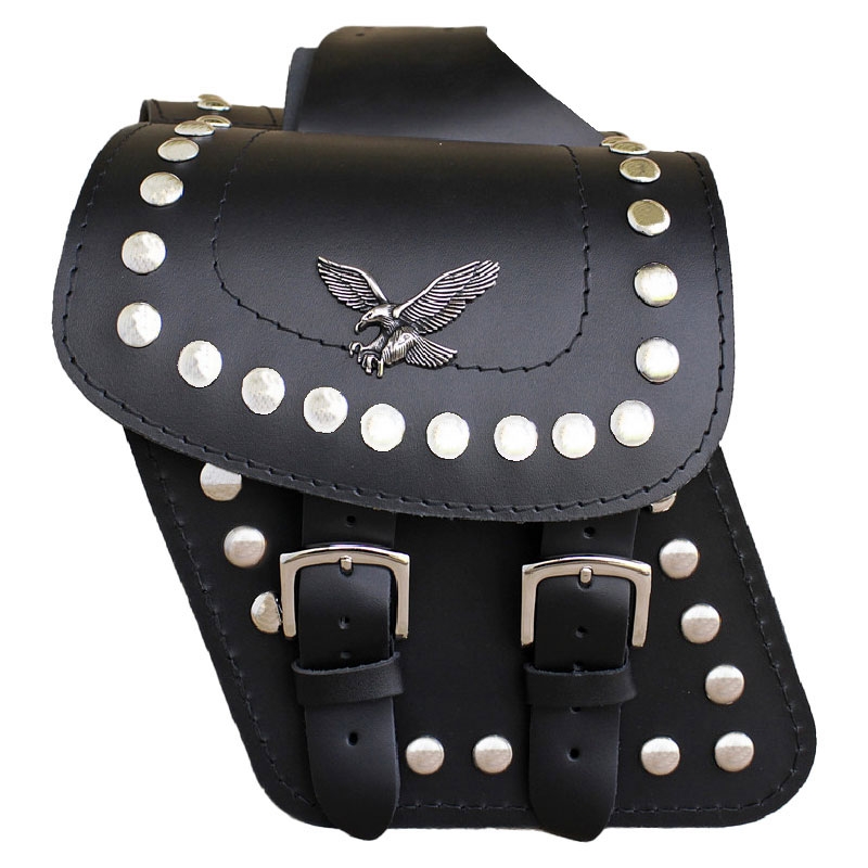 Sacoches moto en cuir RSA S185B noir
