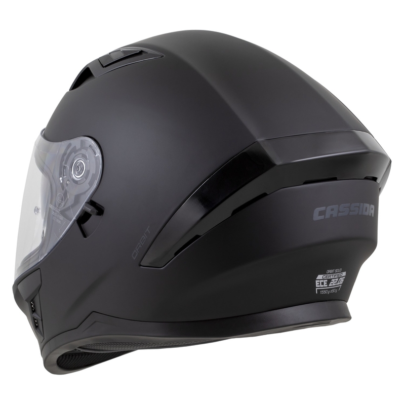 Casque intégral Cassida Orbit Solid noir mat-noir