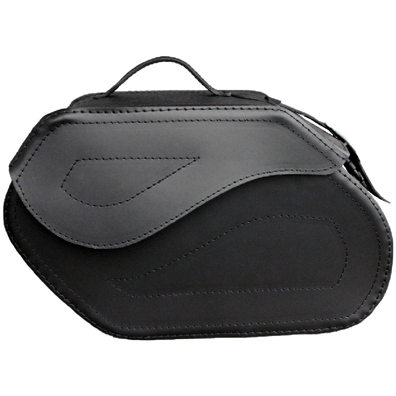 Sacoches moto en cuir RSA S221 avec serrure noir
