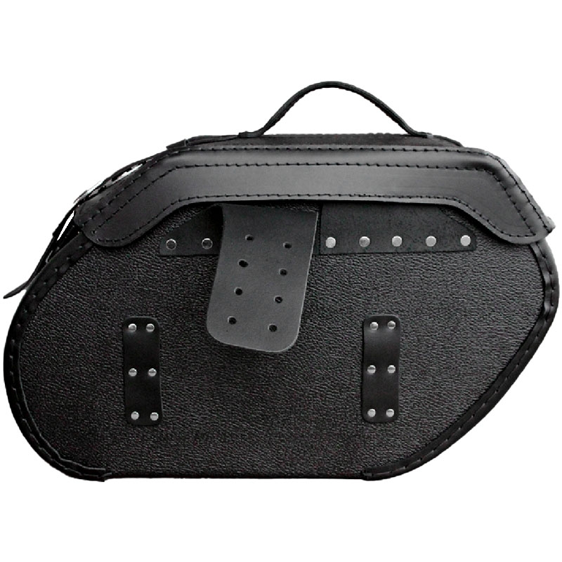 Sacoches moto en cuir RSA S221 avec serrure noir
