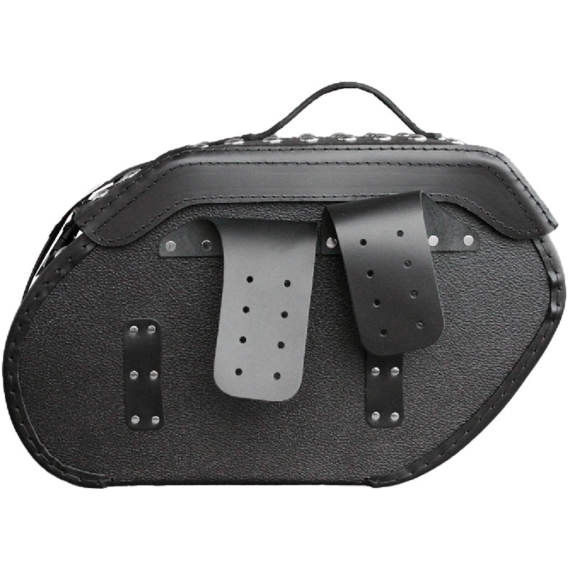 Sacoches moto en cuir RSA S221 avec serrure et rivets noir soldes