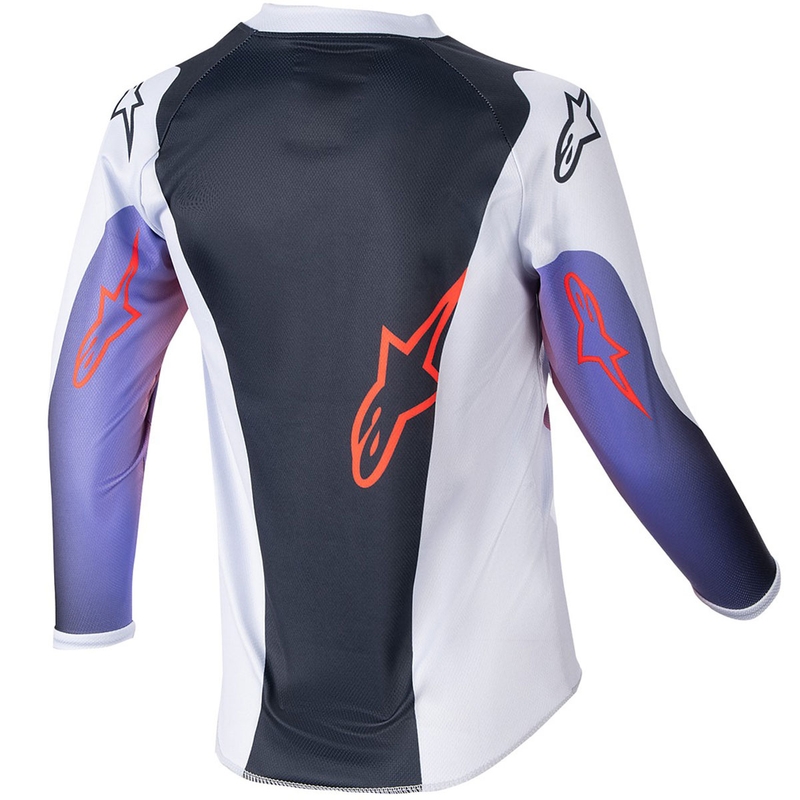 Maillot de motocross Alpinestars Racer Hoen pour enfant, gris clair-dégradé-noir