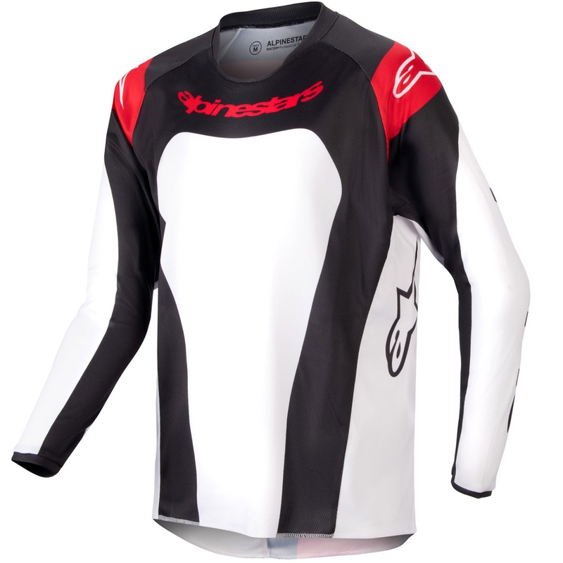 Maillot de motocross enfant Alpinestars Racer Ocuri rouge-blanc-noir