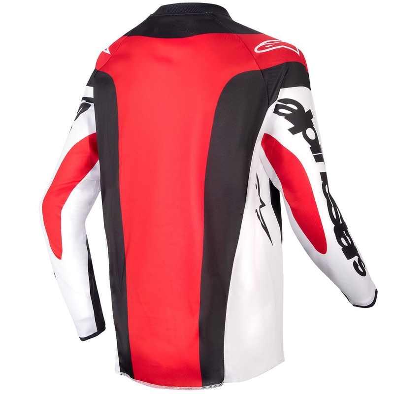 Maillot de motocross enfant Alpinestars Racer Ocuri rouge-blanc-noir