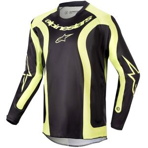 Maillot de motocross Alpinestars Racer Lurv pour enfant, noir et jaune fluo