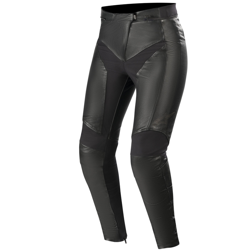 Pantalon moto en cuir pour femme Alpinestars Stella Vika V2 noir
