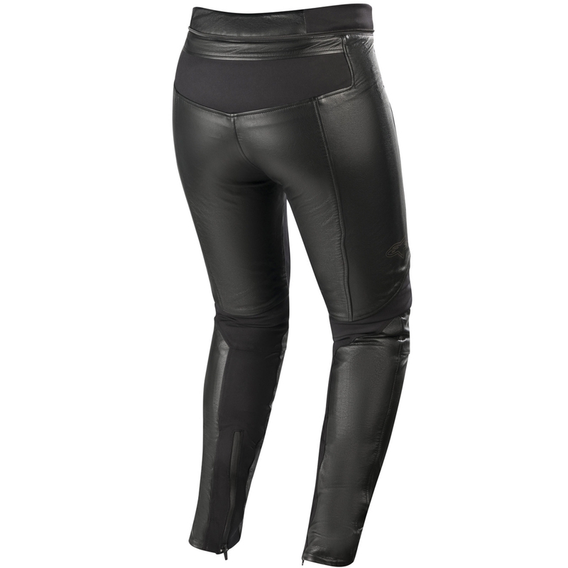 Pantalon moto en cuir pour femme Alpinestars Stella Vika V2 noir