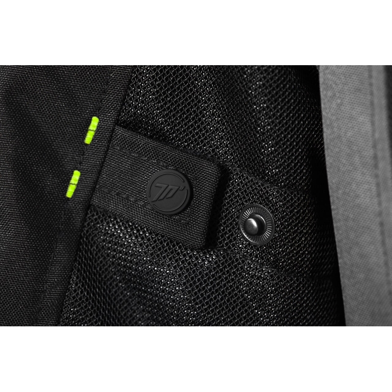 Veste moto Seventy Degrees SD-JT66 Sahara noir-jaune fluo