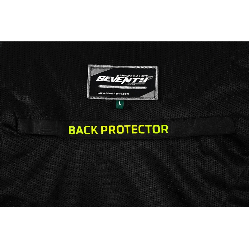 Veste moto Seventy Degrees SD-JT66 Sahara noir-jaune fluo