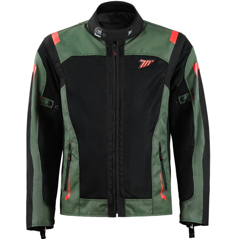 Veste de moto Seventy Degrees SD-JT66 Sahara kaki rouge