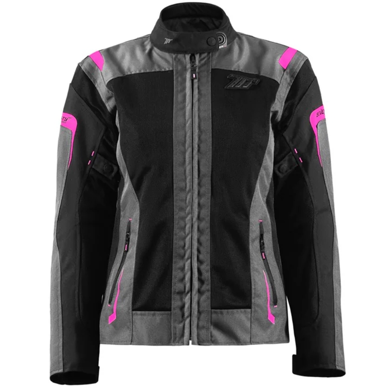 Veste moto femme Seventy Degrees SD-JT68 Sahara gris-rose
