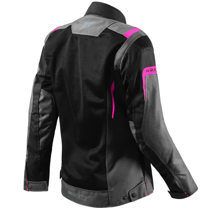 Veste moto femme Seventy Degrees SD-JT68 Sahara gris-rose