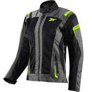 Veste moto femme Seventy Degrees SD-JT68 Sahara noir-jaune fluo