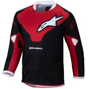 Maillot motocross Alpinestars Racer Veil Kids noir et rouge
