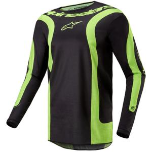 Maillot de motocross Alpinestars Fluid Lurv noir-jaune fluo
