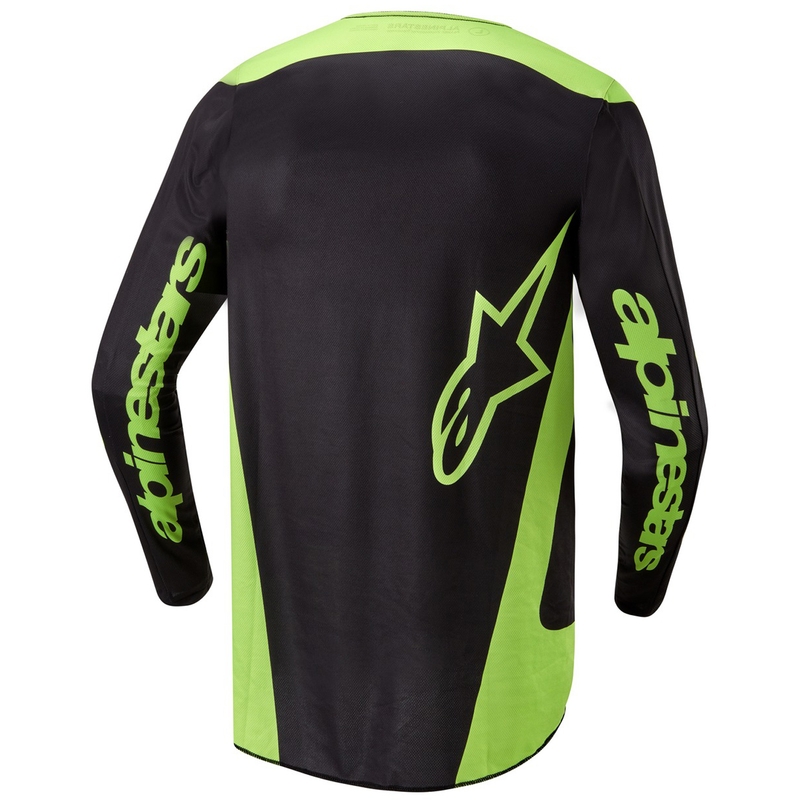 Maillot de motocross Alpinestars Fluid Lurv noir-jaune fluo