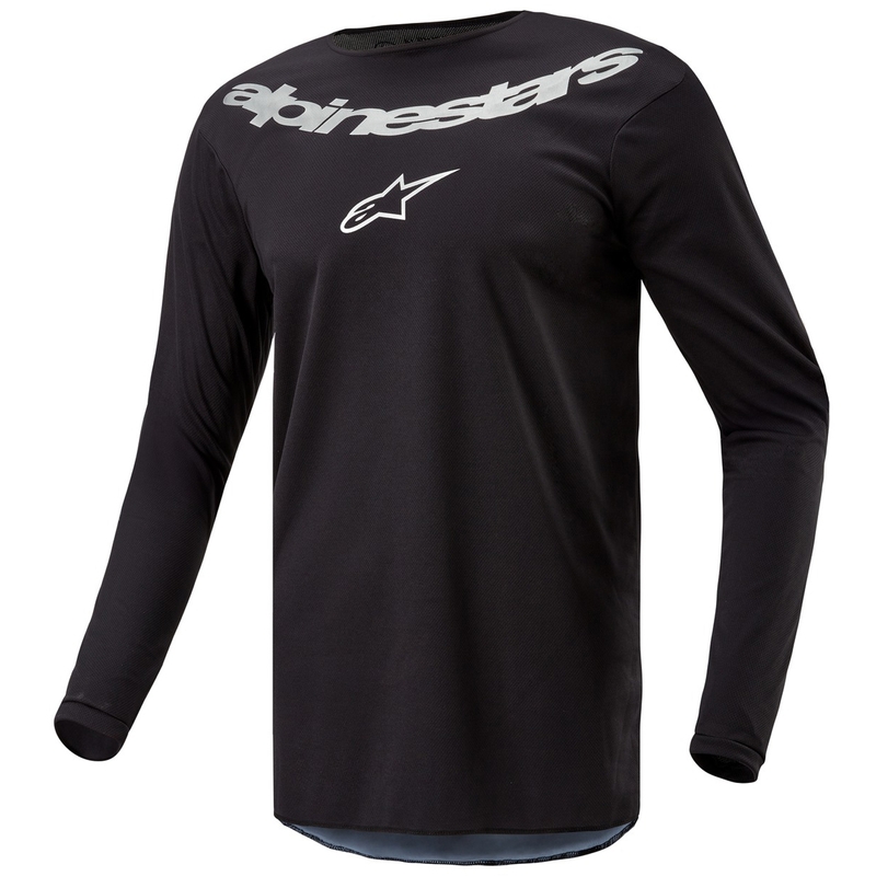 Maillot motocross Alpinestars Fluid Lucent noir-argent