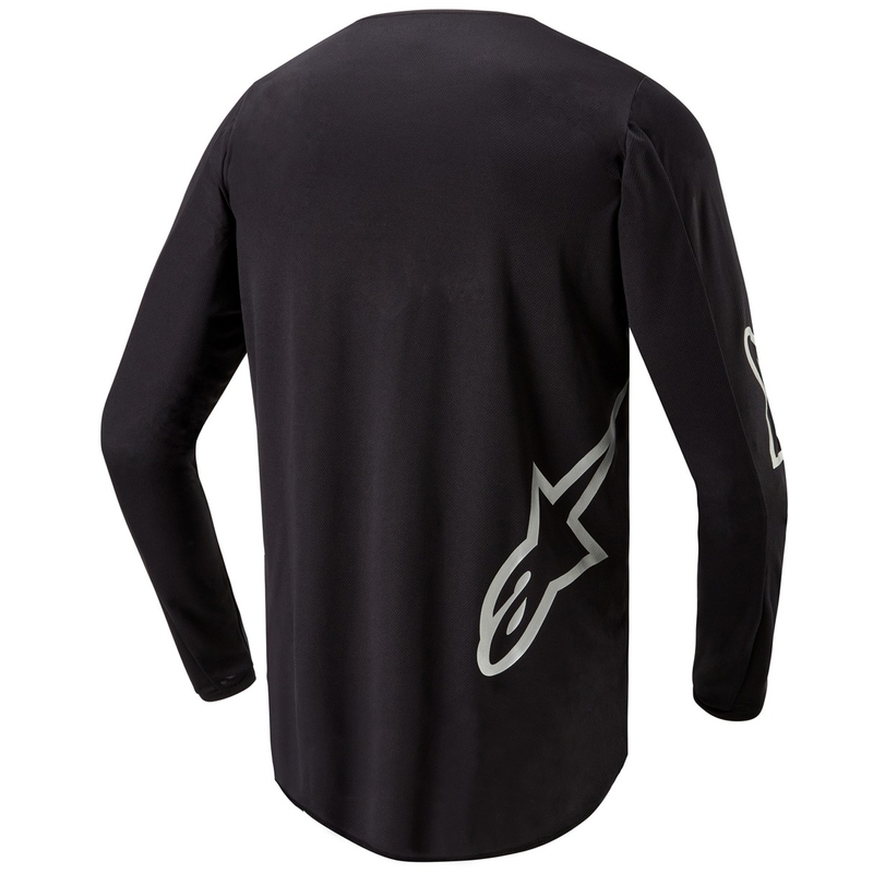Maillot motocross Alpinestars Fluid Lucent noir-argent