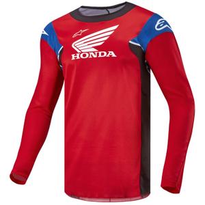 Maillot de motocross Alpinestars Racer Iconic Honda Collection Rouge-Noir-Bleu-Blanc
