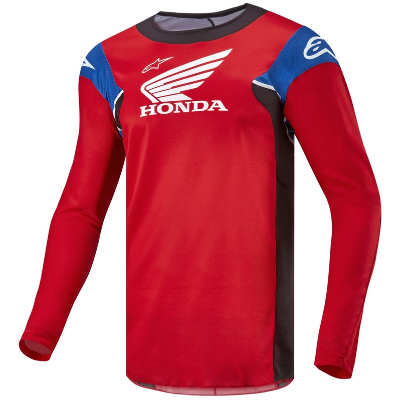 Maillot de motocross Alpinestars Racer Iconic Honda Collection Rouge-Noir-Bleu-Blanc
