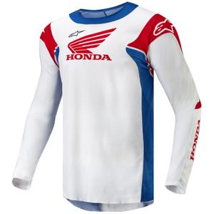 Maillot de motocross Alpinestars Racer Iconic Honda collection blanc-bleu-rouge-noir