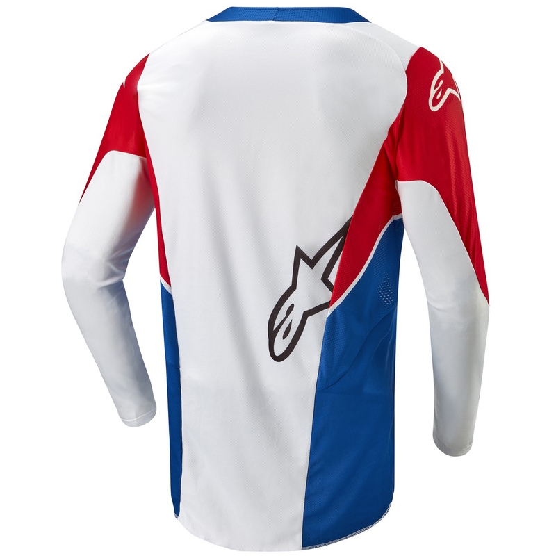 Maillot de motocross Alpinestars Racer Iconic Honda collection blanc-bleu-rouge-noir