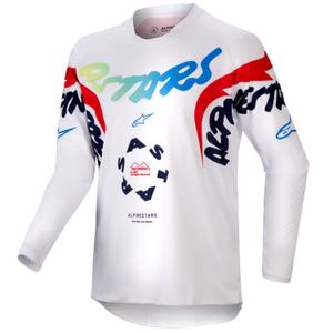 Maillot de motocross pour enfant Alpinestars Racer Hana blanc