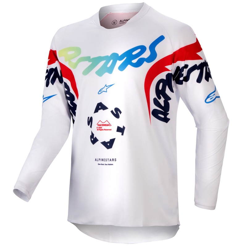 Maillot de motocross pour enfant Alpinestars Racer Hana blanc