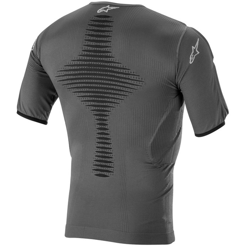 Alpinestars Roost Base anthracite-noir chemise thermique à manches courtes avec protections