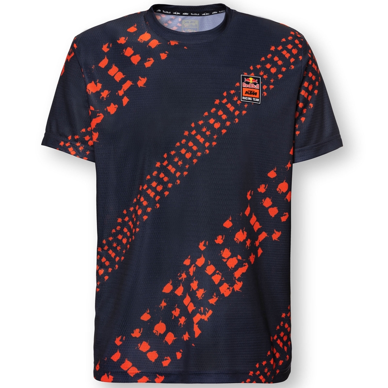 Maillot de motocross KTM Red Bull orange et bleu - manche courte soldes