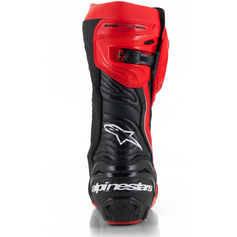 Bottes de moto Alpinestars Supertech R Vented édition limitée Francesco Bagnaia rouge-noir