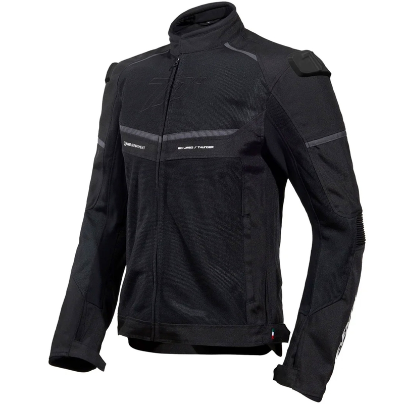 Veste moto Seventy Degrees SD-JR60 Thunder noir-gris-blanc
