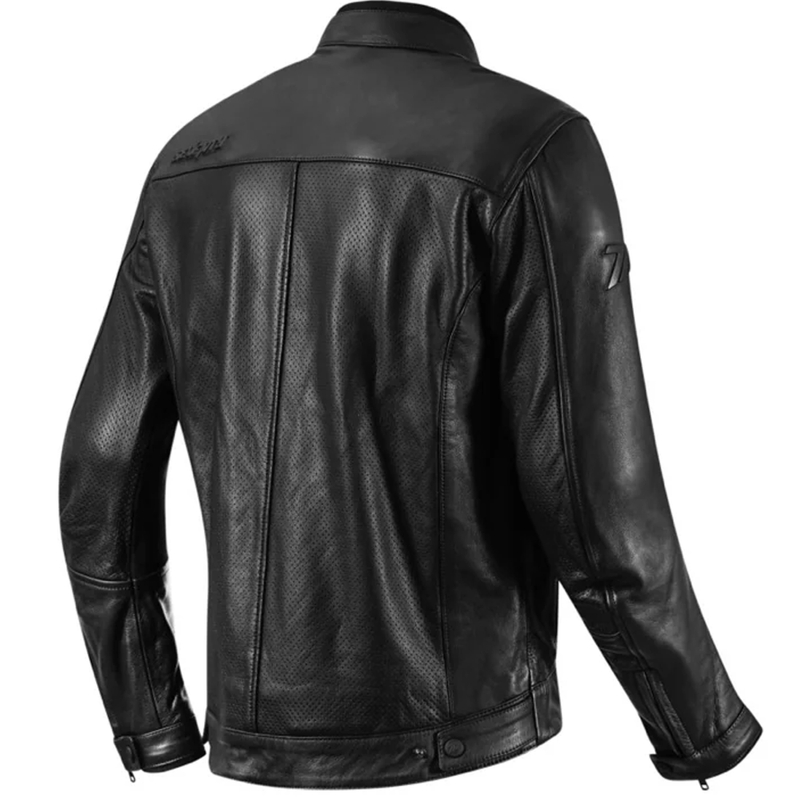 Seventy Degrees SD-JL4 Legend Veste de moto classique en cuir noir