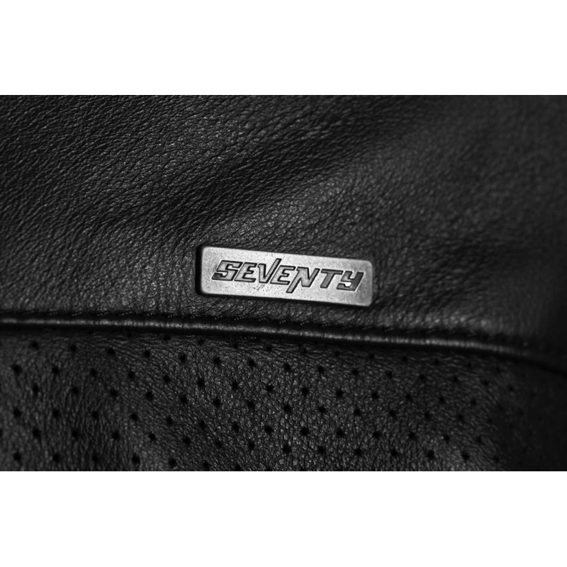 Seventy Degrees SD-JL4 Legend Veste de moto classique en cuir noir