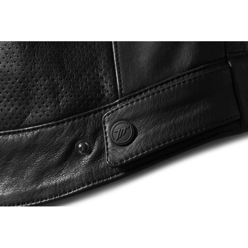 Seventy Degrees SD-JL4 Legend Veste de moto classique en cuir noir