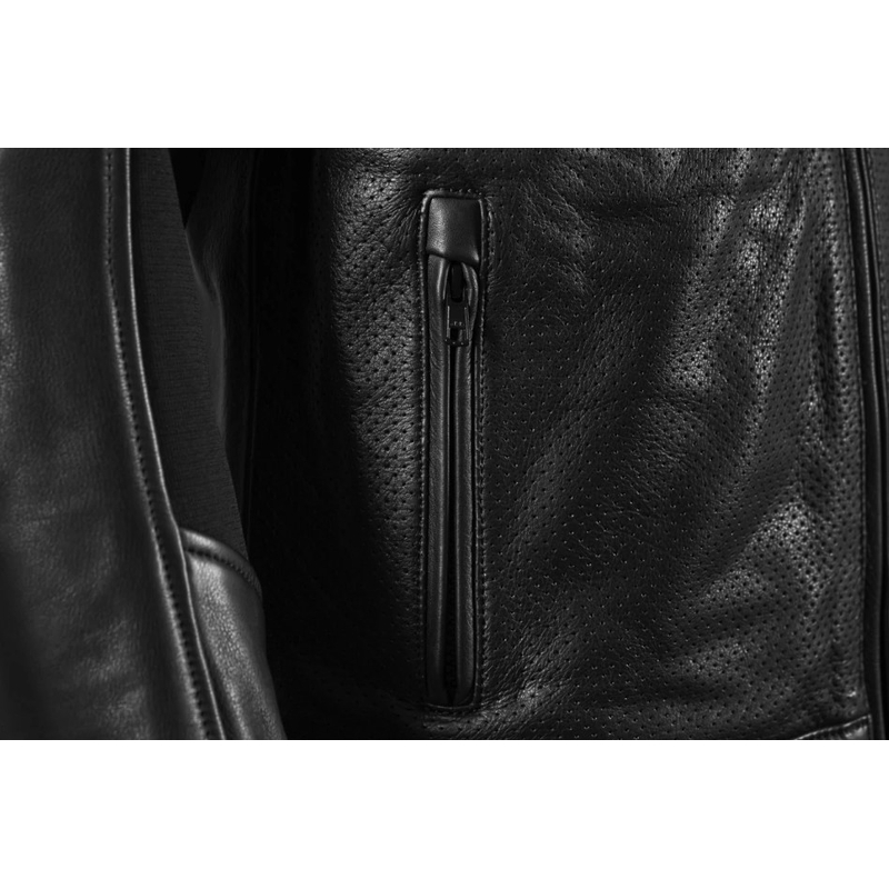 Seventy Degrees SD-JL4 Legend Veste de moto classique en cuir noir
