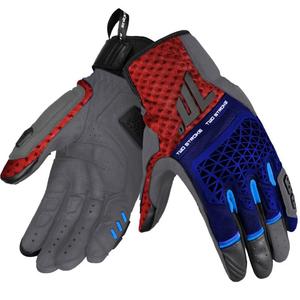 Gants de moto Seventy Degrees SD-N60 pour deux temps, bleus et rouges