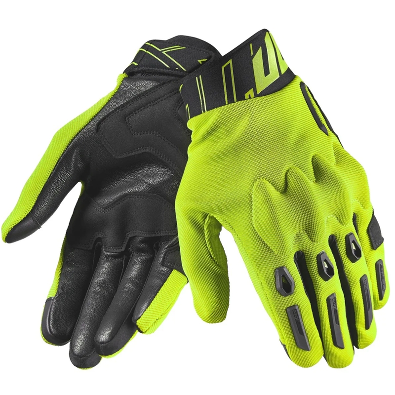Gants de moto Seventy Degrees SD-N66 Fullgas jaune fluo