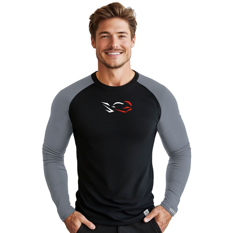 T-shirt fonctionnel homme nanosilver® Combi Ride noir-gris