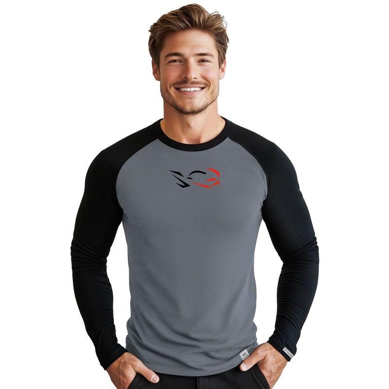 T-shirt fonctionnel homme nanosilver® Combi Ride gris-noir