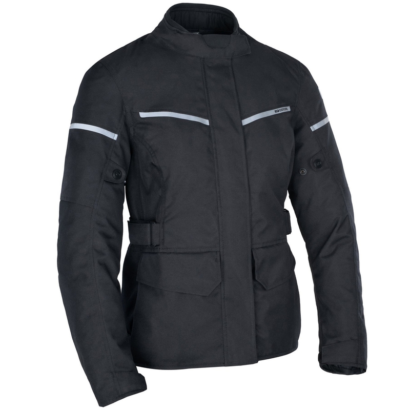 Veste de moto Oxford Spartan Long WP pour femme, noire