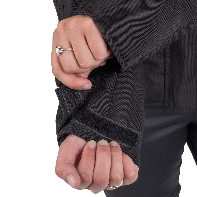 Veste de moto Oxford Spartan Long WP pour femme, noire