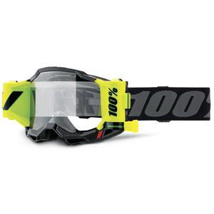 Lunettes de motocross 100% Forecast Accuri 2 noires avec plexiglas transparent
