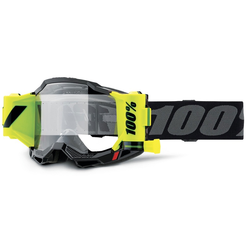 Lunettes de motocross 100% Forecast Accuri 2 noires avec plexiglas transparent